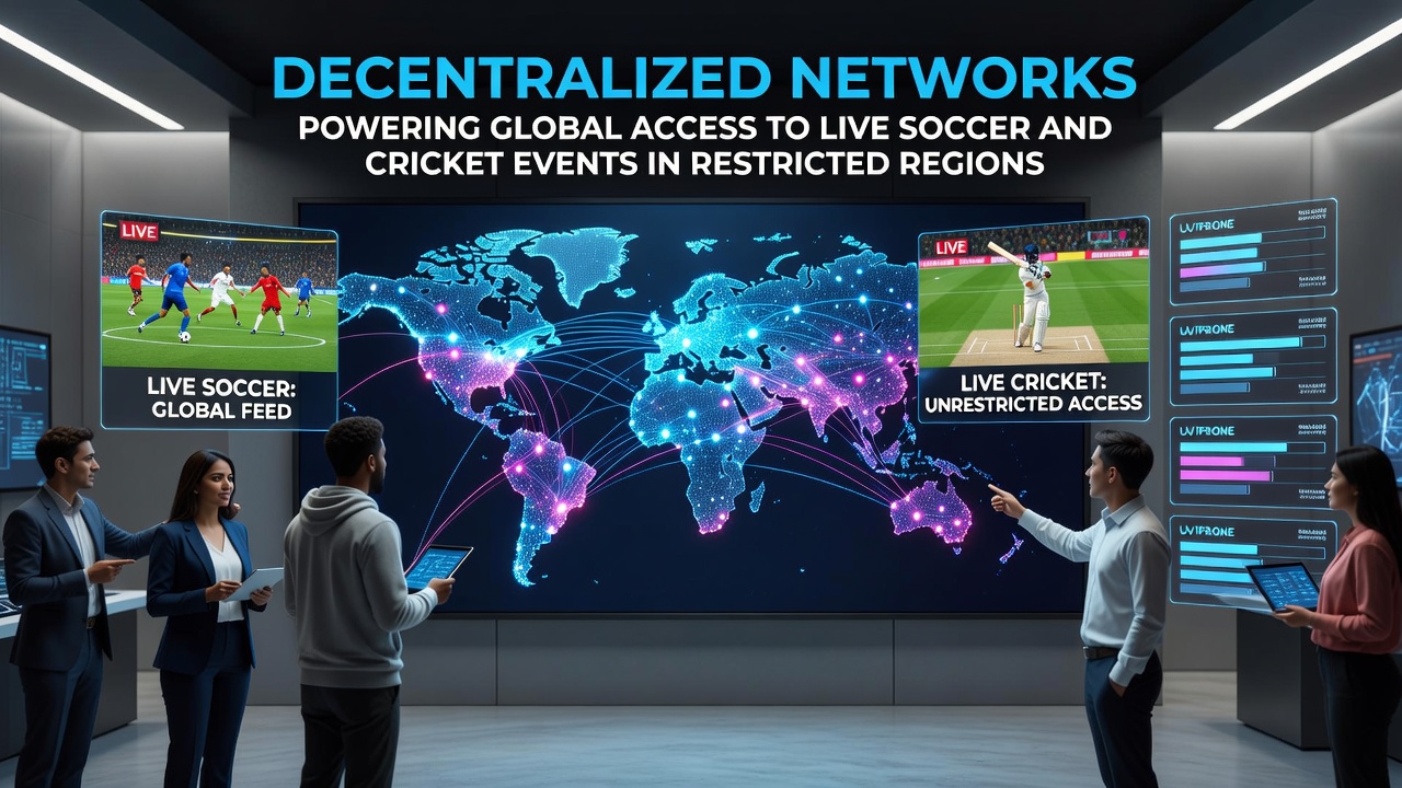 Global map showing node distribution for live sports streaming in restricted areas