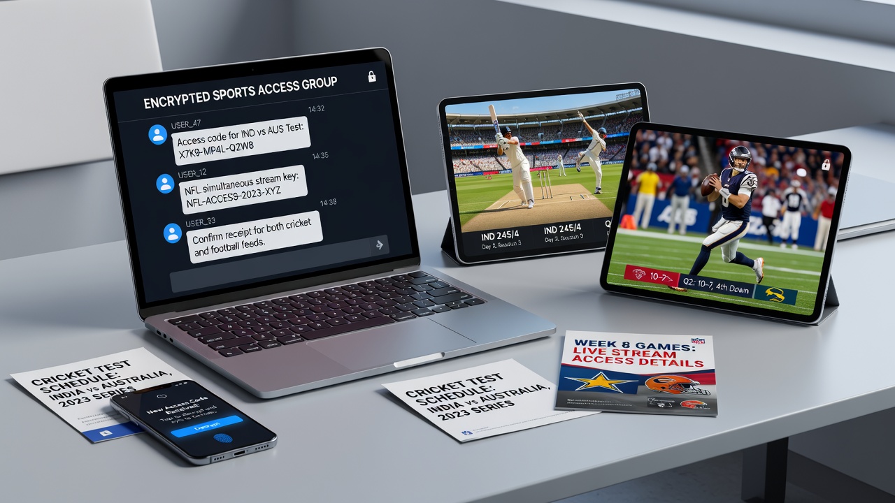 Privacy-conscious viewers coordinating access during live sports overlaps
